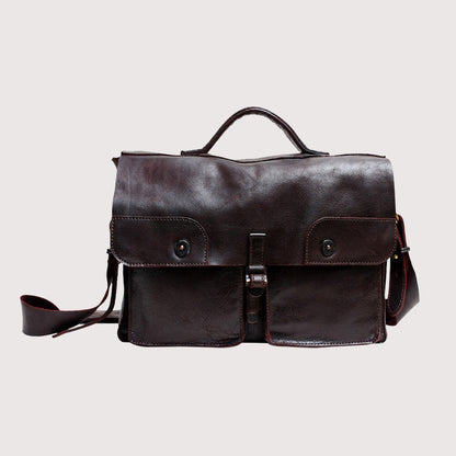 Vintage Brown Crossbody Satchel Bag