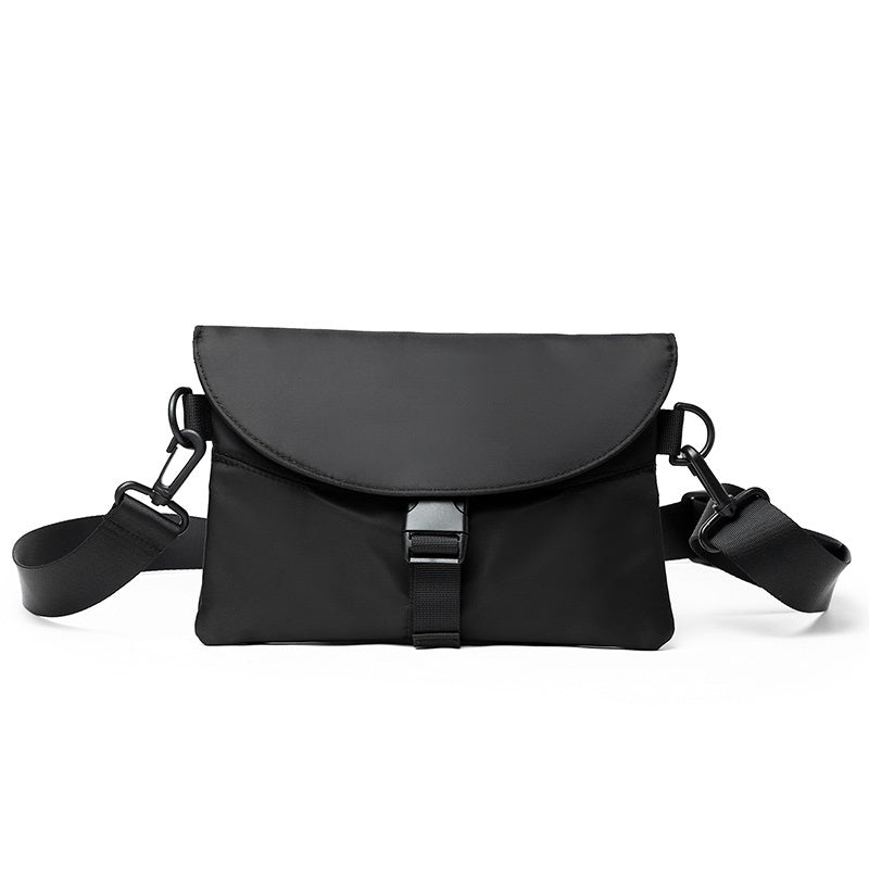 Fashion Trend Men Messenger Bag Pack Nylon Waterproof Casual Men's Shoulder Bag Black Functional Zipper Bag Crossbody for Male