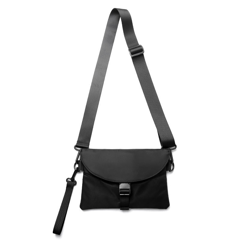 Fashion Trend Men Messenger Bag Pack Nylon Waterproof Casual Men's Shoulder Bag Black Functional Zipper Bag Crossbody for Male