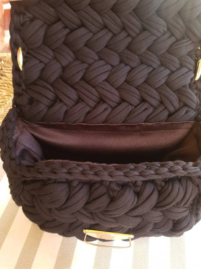 Licorice Twizzler Handwoven Shoulder Bag