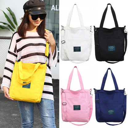 Multi-Pocket Canvas Shoulder Bag 1114