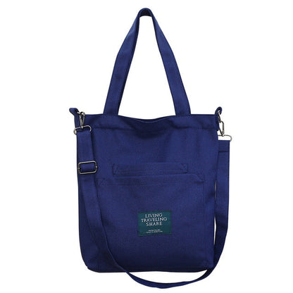 Multi-Pocket Canvas Shoulder Bag 1114