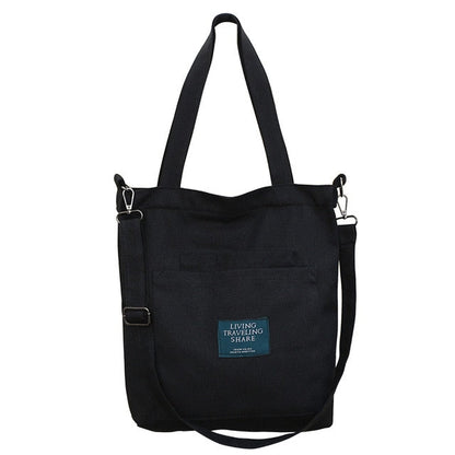 Multi-Pocket Canvas Shoulder Bag 1114