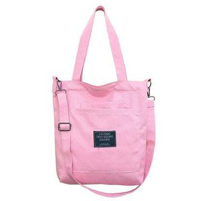 Multi-Pocket Canvas Shoulder Bag 1114