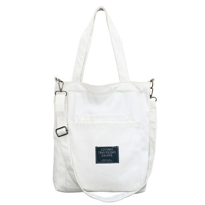 Multi-Pocket Canvas Shoulder Bag 1114