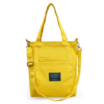 Multi-Pocket Canvas Shoulder Bag 1114